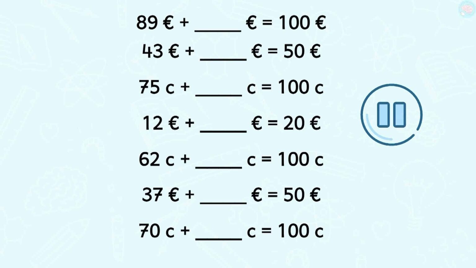 Rendre la monnaie pour élèves de CE1 et CE2 Maître Lucas