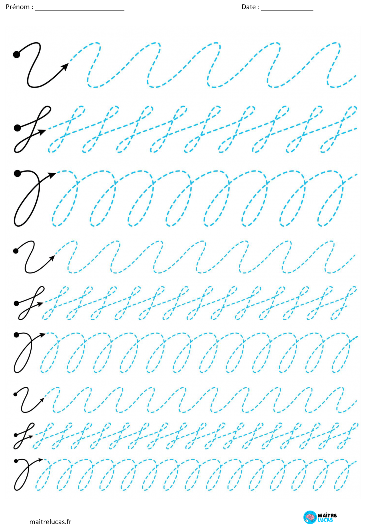 Fiches Graphisme introduction à l écriture CP Maître Lucas