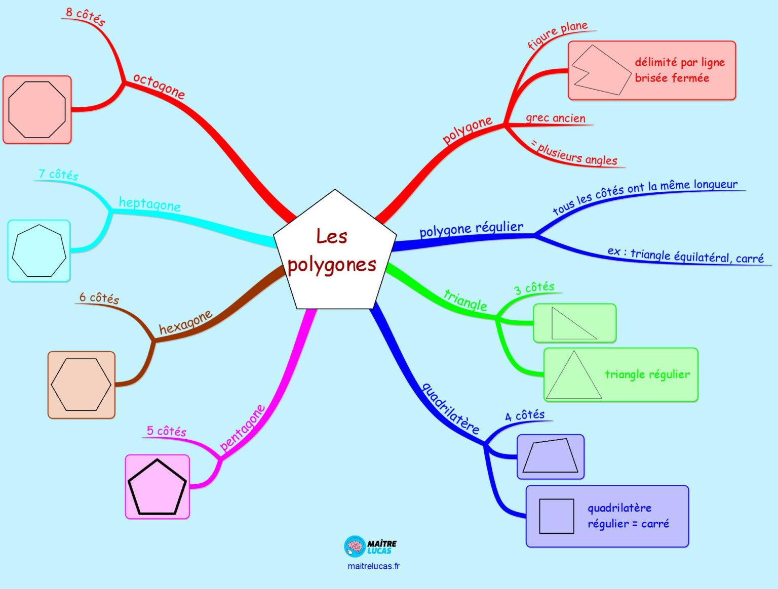 Carte Mentale Les Polygones Pour Cm Cm Ma Tre Lucas