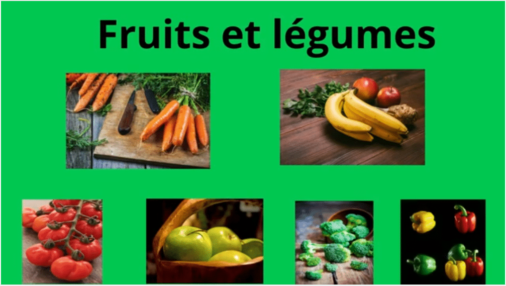 exemple de fruits et légumes banane tomate pomme