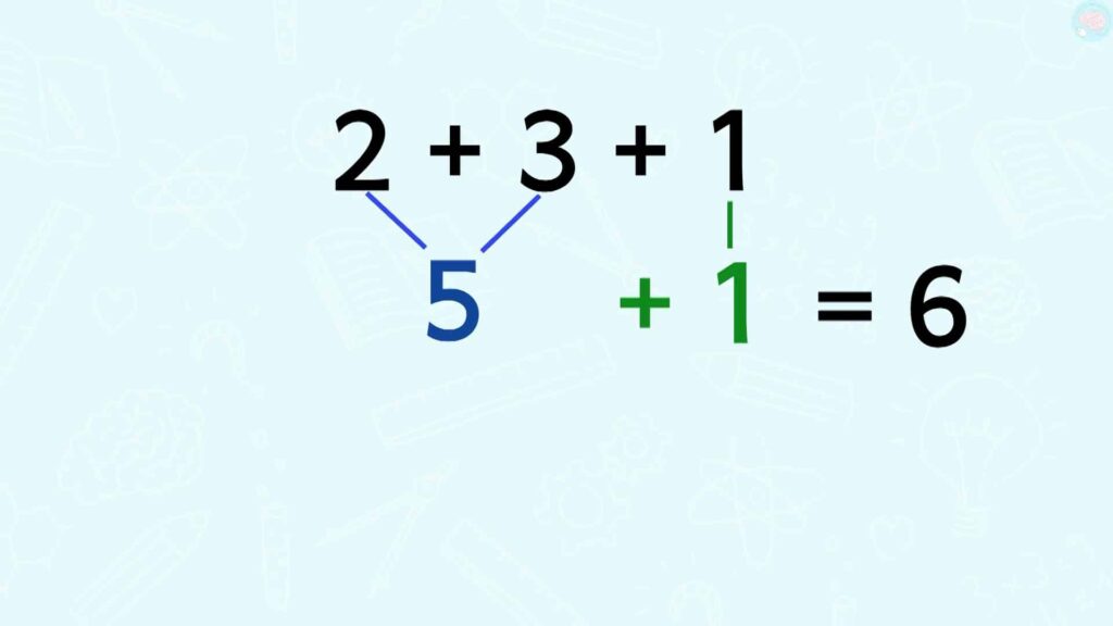 Exemple d'addition à 3 nombres
