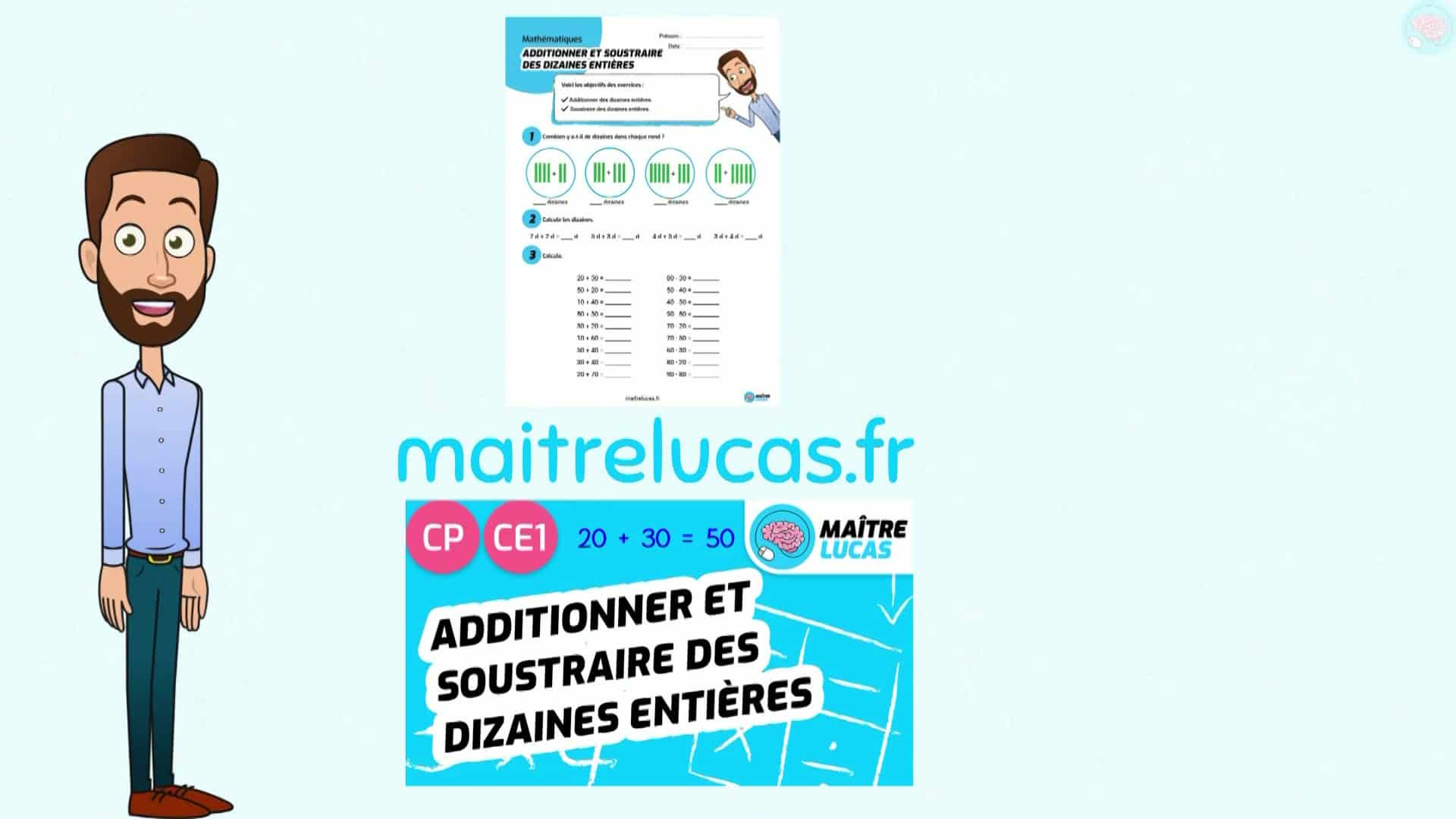 Additionner Des Dizaines Enti Res Pour Cp Ce Ma Tre Lucas