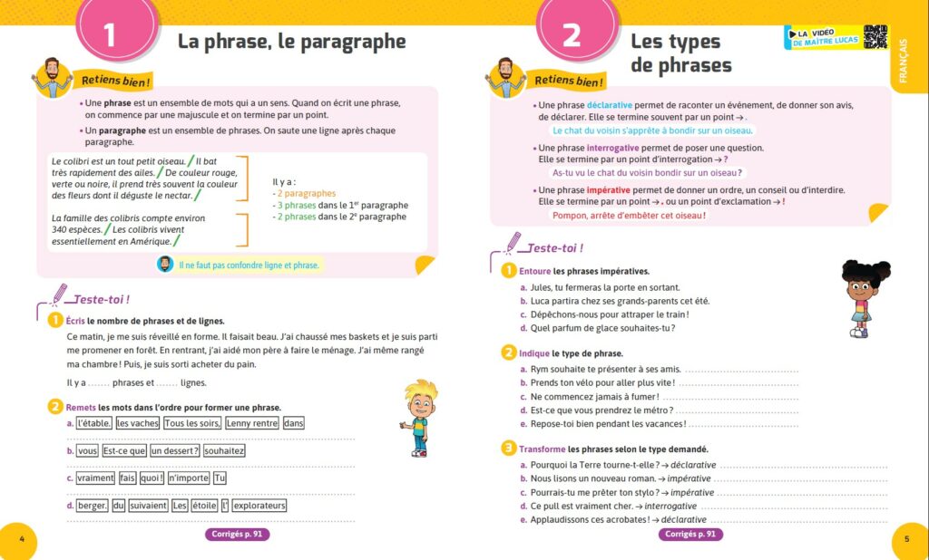 Exemple Cahier soutien scolaire français CE2
