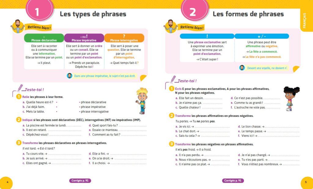 Exemple Cahier soutien scolaire français CM1
