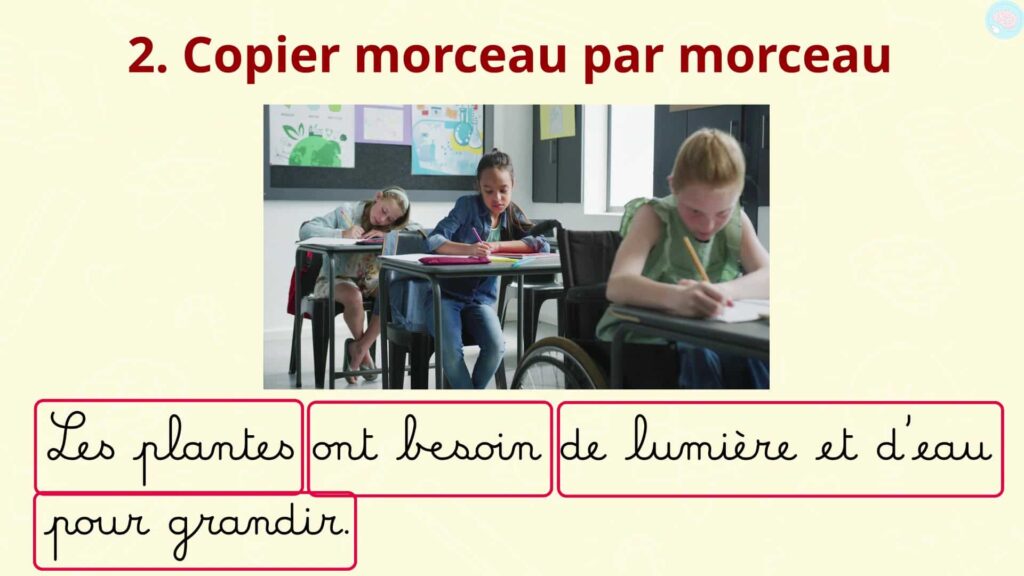 Copier morceau par morceau