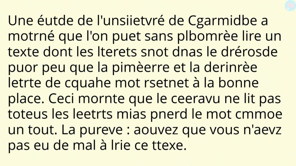 Texte pour apprendre à déduire des mots