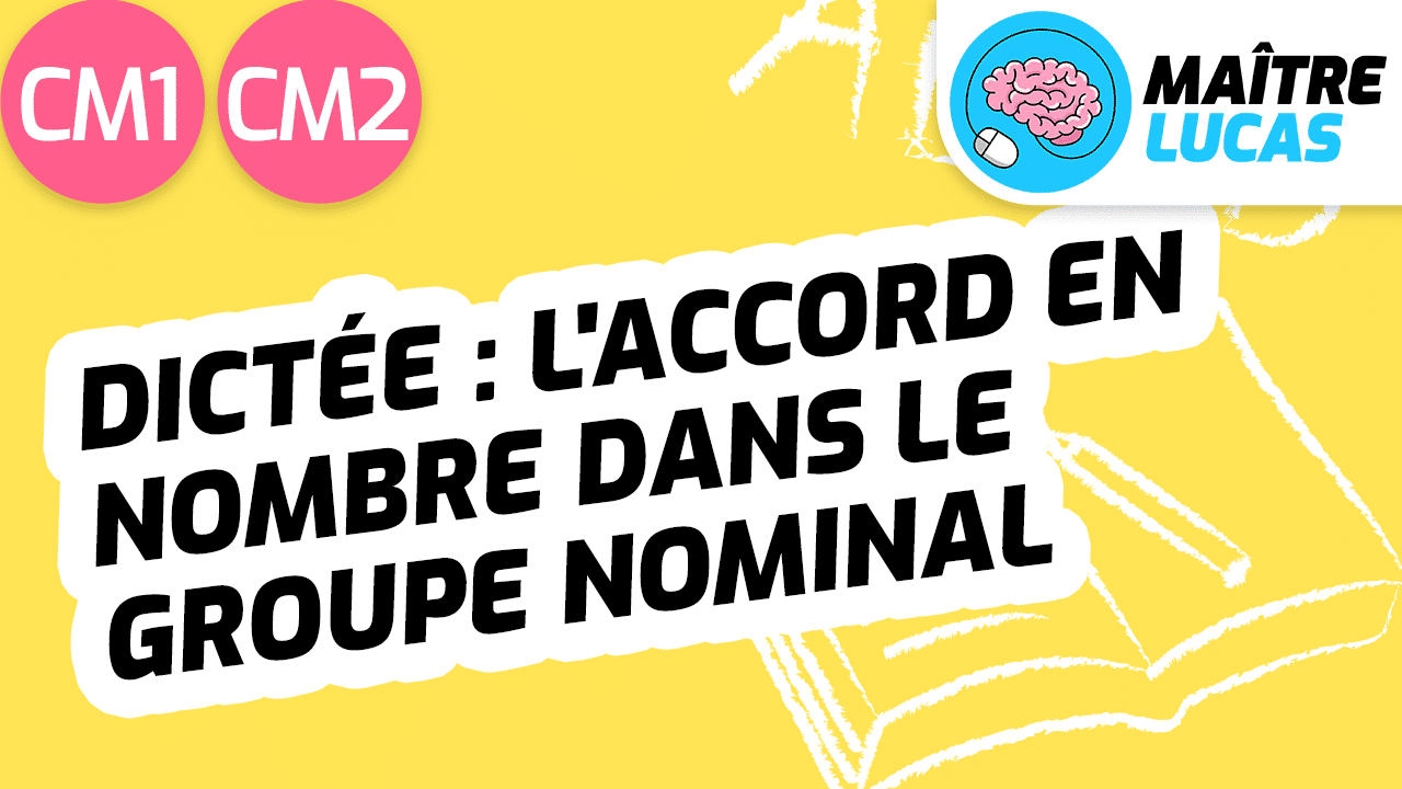 Leçon Dictée l'accord en nombre dans le groupe nominal CM1 CM2