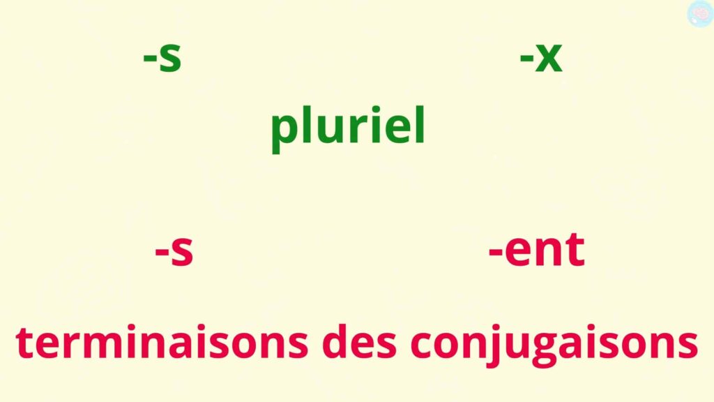 Les terminaisons de conjugaison