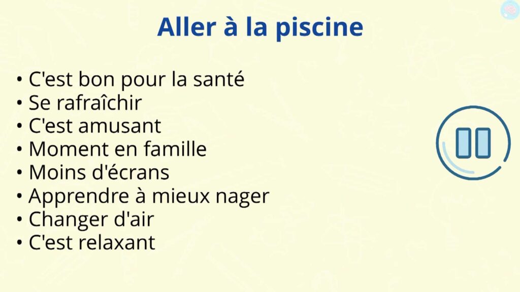 Convaincre d'aller à la piscine avec des arguments Exercices CE2 CM1