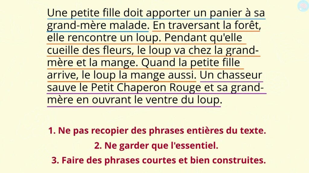 Exemples sur le petit chaperon rouge
