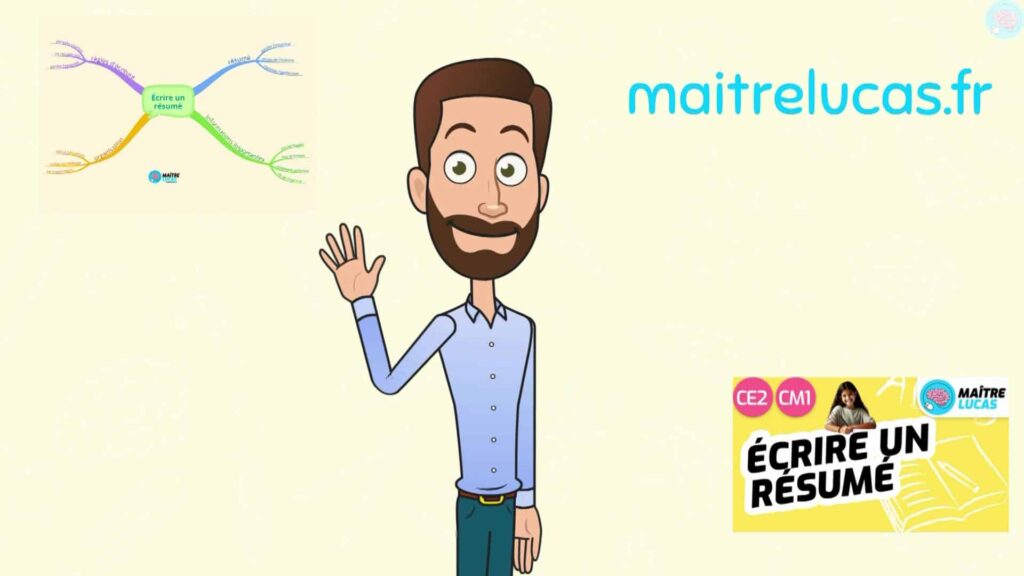 Outro et carte mentale écrire un résumé CE2 CM1