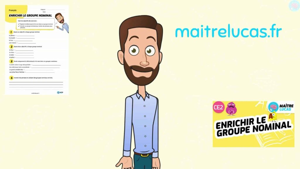 Outro et fiche enrichir le groupe nominal CE2