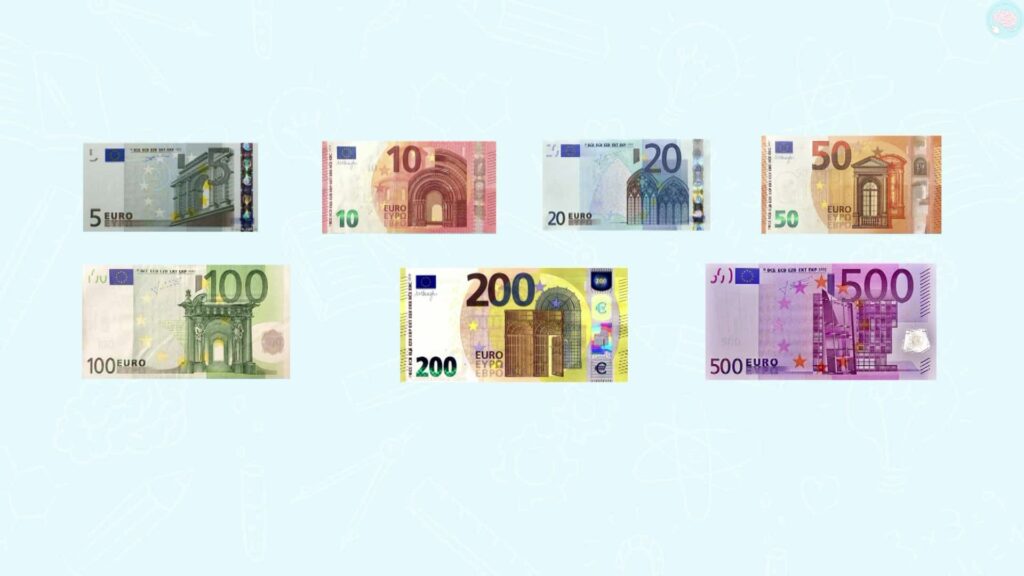 Les différents billets euros