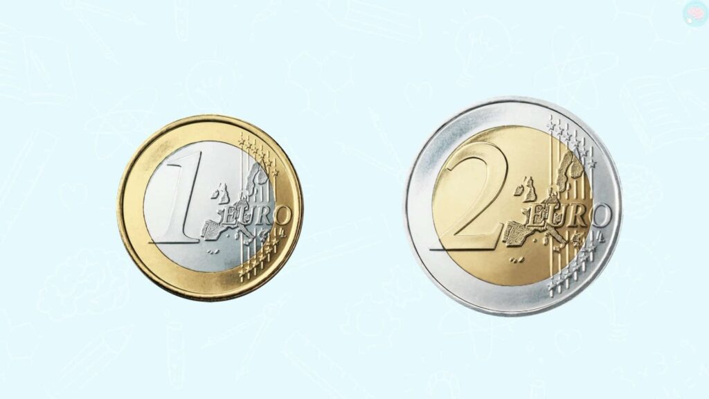 Les pièces de 1 et 2 euros