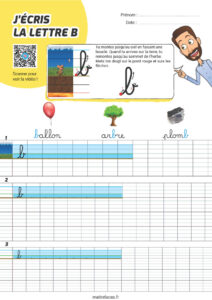 Écriture Cursive Du B Pour CP CE1 - Maître Lucas