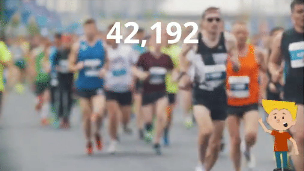 distance d'un marathon en nombre décimale