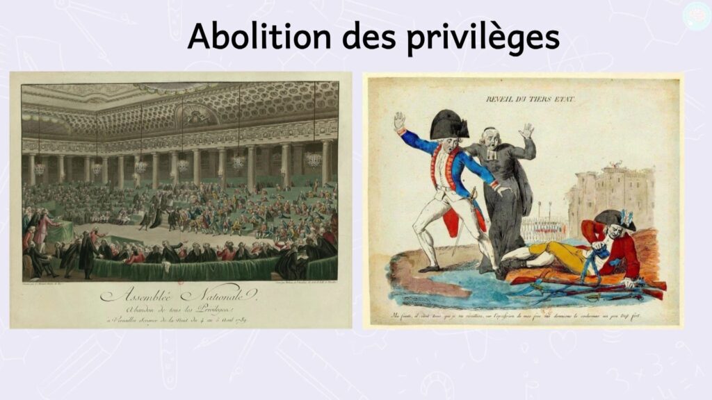L'abolition des privilèges pendant la révolution française CM1 CM2