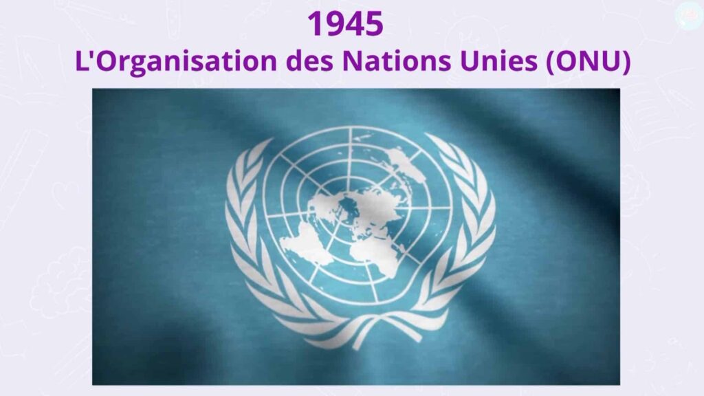 Création des Nations Unies ONU à la fin de la seconde guerre mondiale