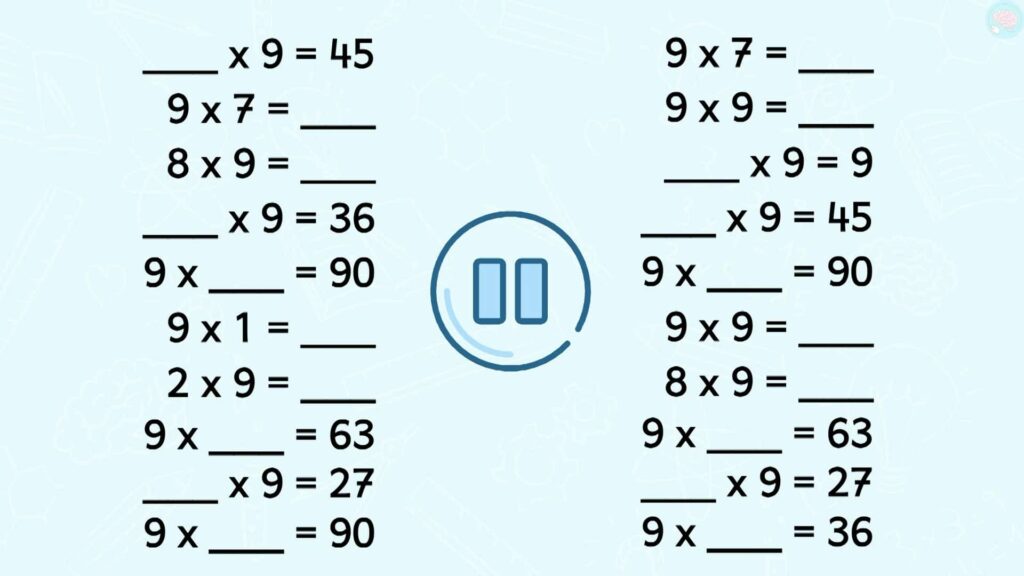 Exercices les calculs à trou