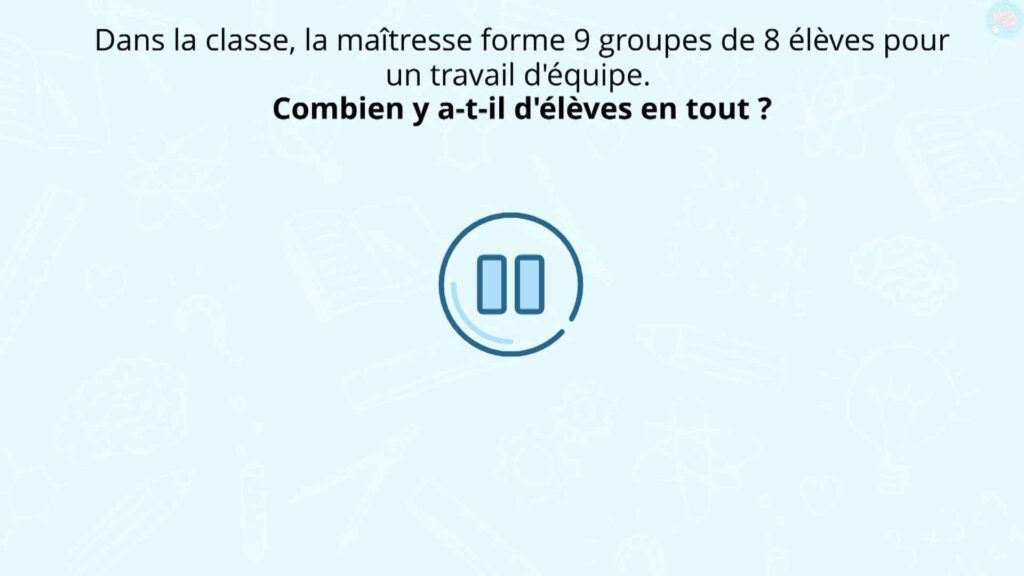Résoudre un problème avec la table de 9 CE2 CM1