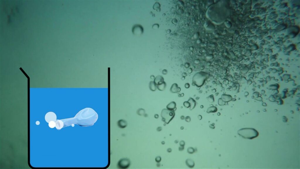 Des bulles d'air dans l'eau