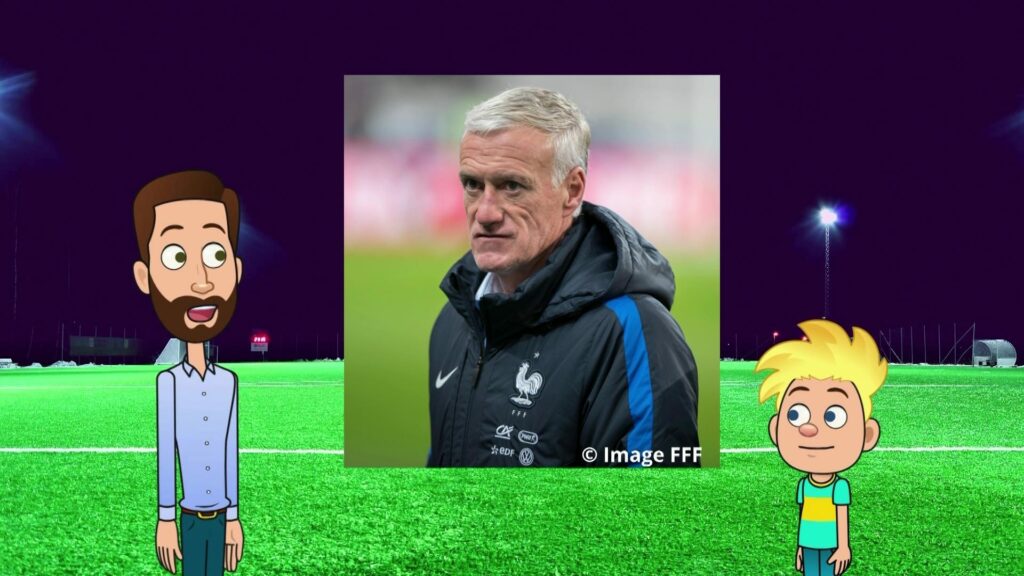 Le sélectionneur de l'équipe de France de football expliqué aux enfants