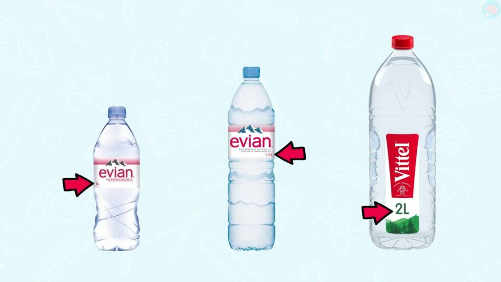 Des bouteilles d'eau d'un litre CE1 CE2