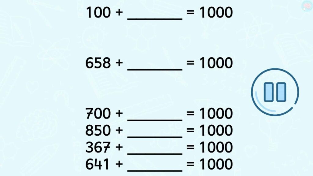 Exercices sur le nombre 1000 CE1 CE2