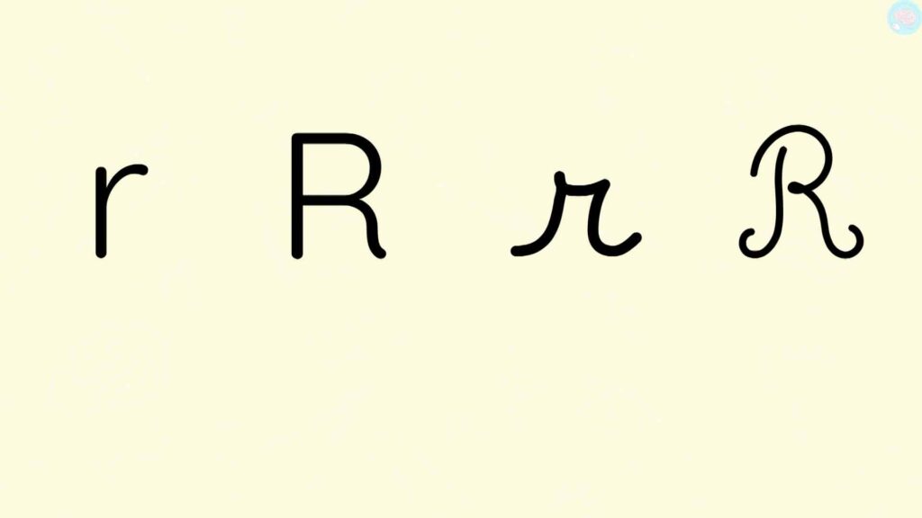 Les différentes écritures de la lettre r CP
