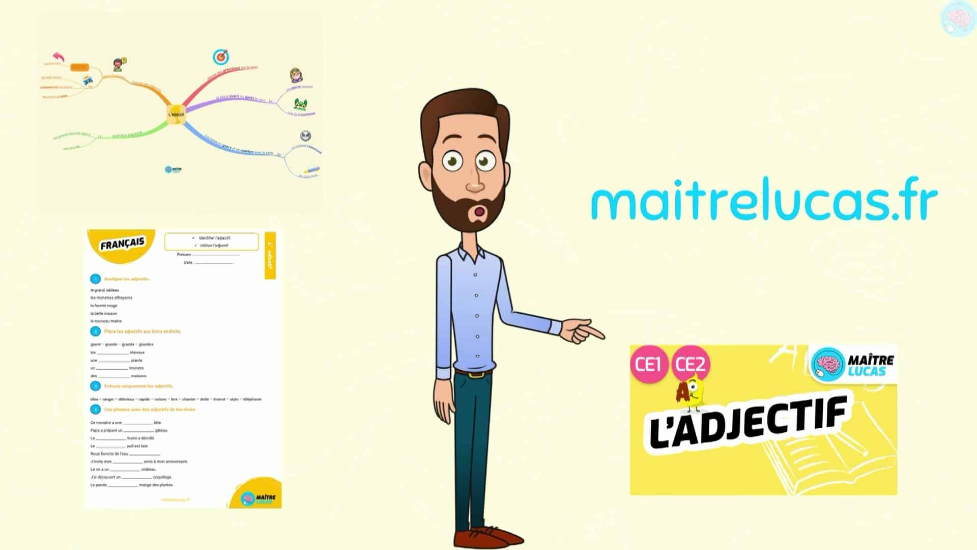 Les Adjectifs CE2, Les Identifier Et Les Utiliser - Maître Lucas