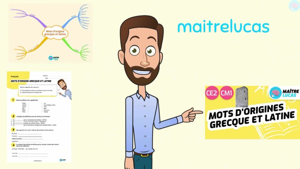 Outro, fiche et carte mentale Les mots d'origine grecque et latine CE2 CM1_00016