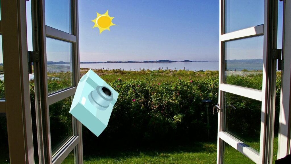 photographier le soleil par la fenêtre aux différentes heures de la journée