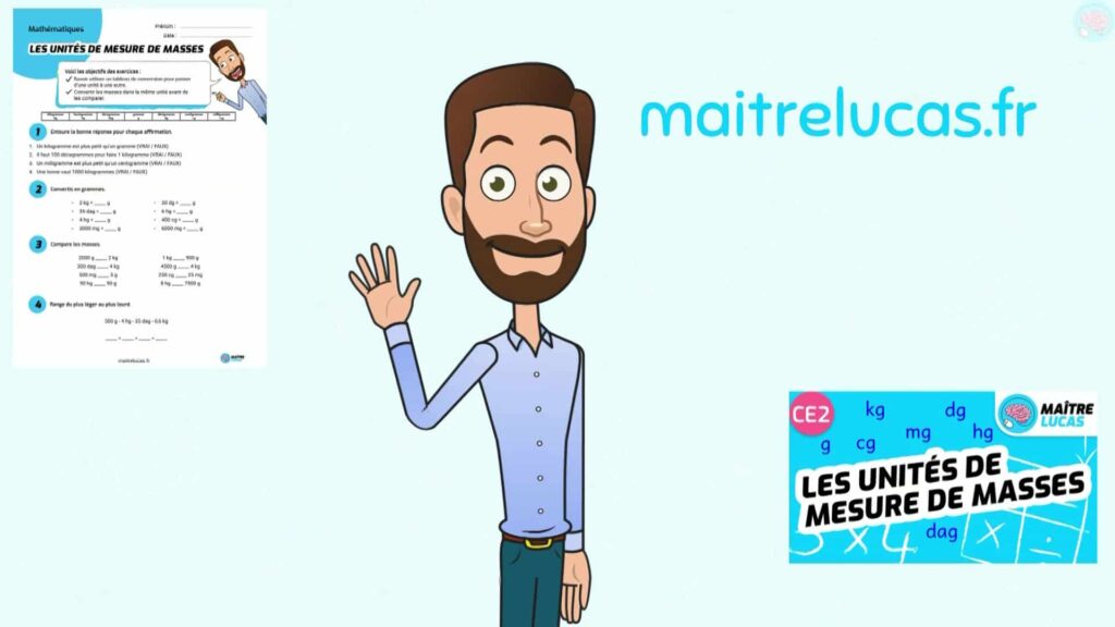 Outro et exercices les unités de mesure de masse CE2