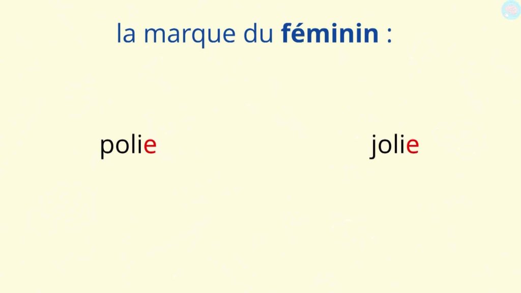 Lettre muette et la marque du féminin