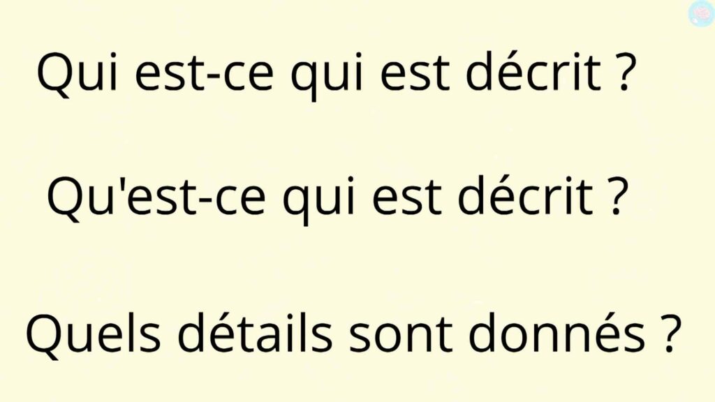 Questions pour des textes descriptifs