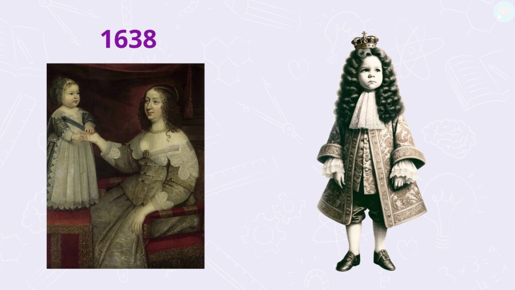 La naissance de Louis XIV en 1638