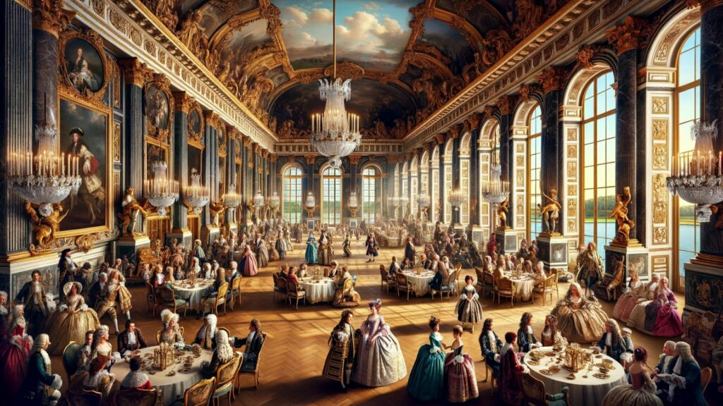 Les nobles au château de Versailles