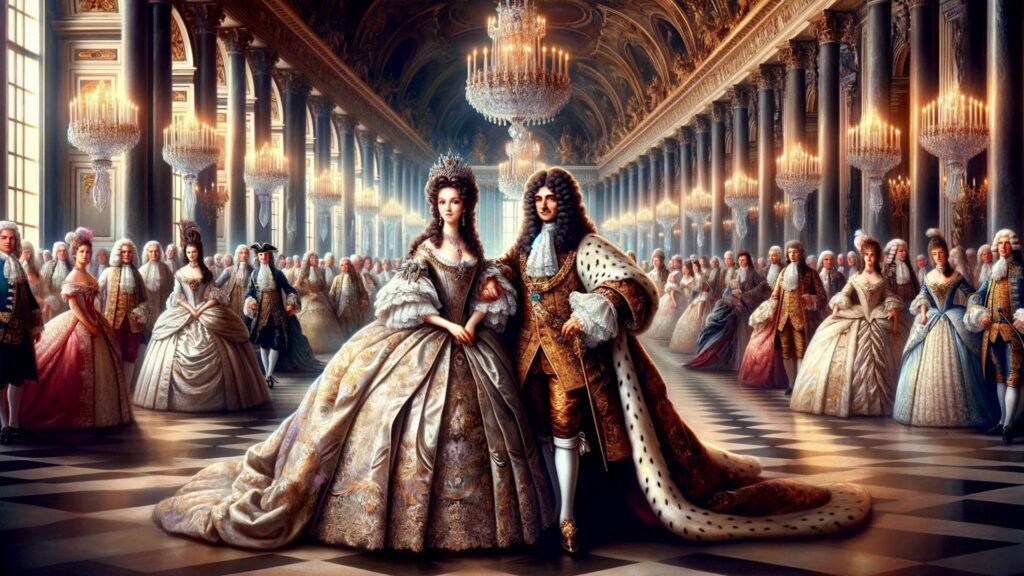 Louis XIV et sa femme durant les fêtes