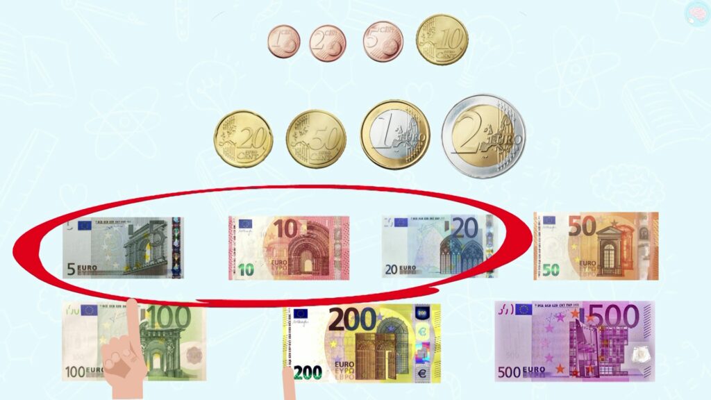 billets de 5 10 20 euros