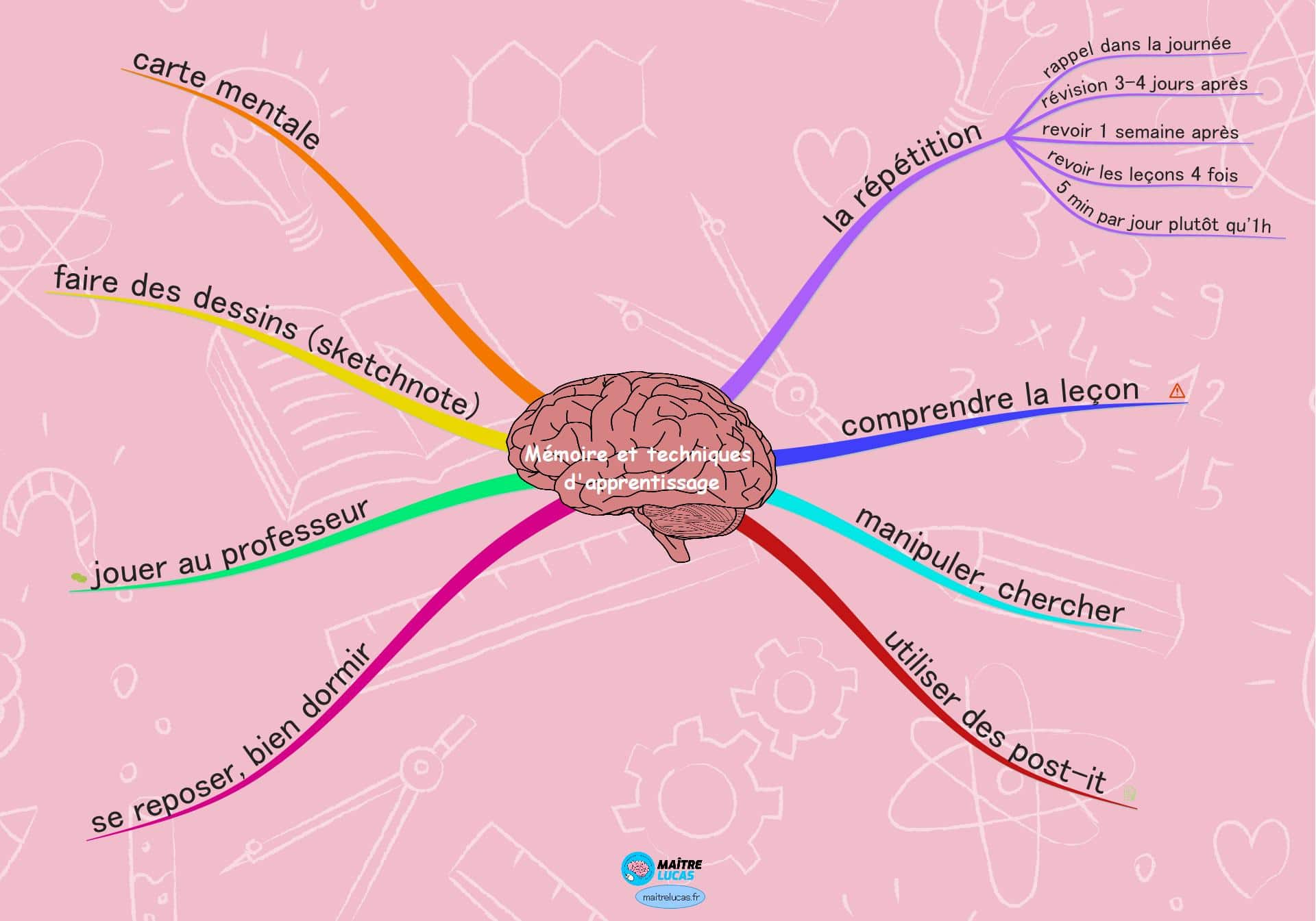 carte mentale mémoire et techniques d'apprentissages