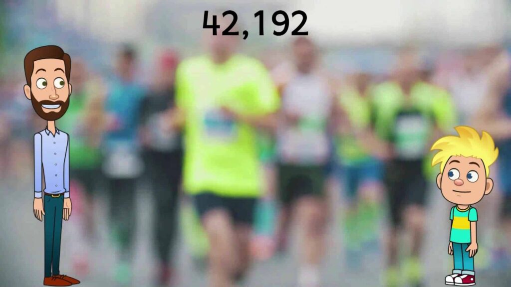 distance d'un marathon en nombre décimale CM1 CM2