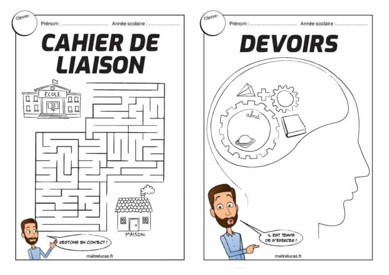 Page De Garde Maitre Lucas Les pages de garde de Maître Lucas CE1 CE2 CM1 CM2 - Maître Lucas