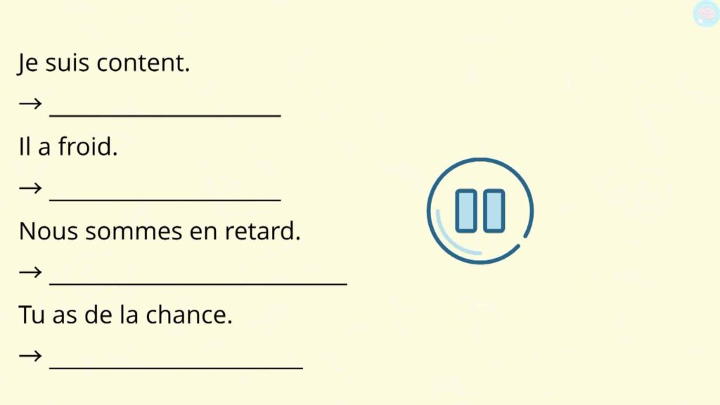 Exercices transformer les phrases au passé composé