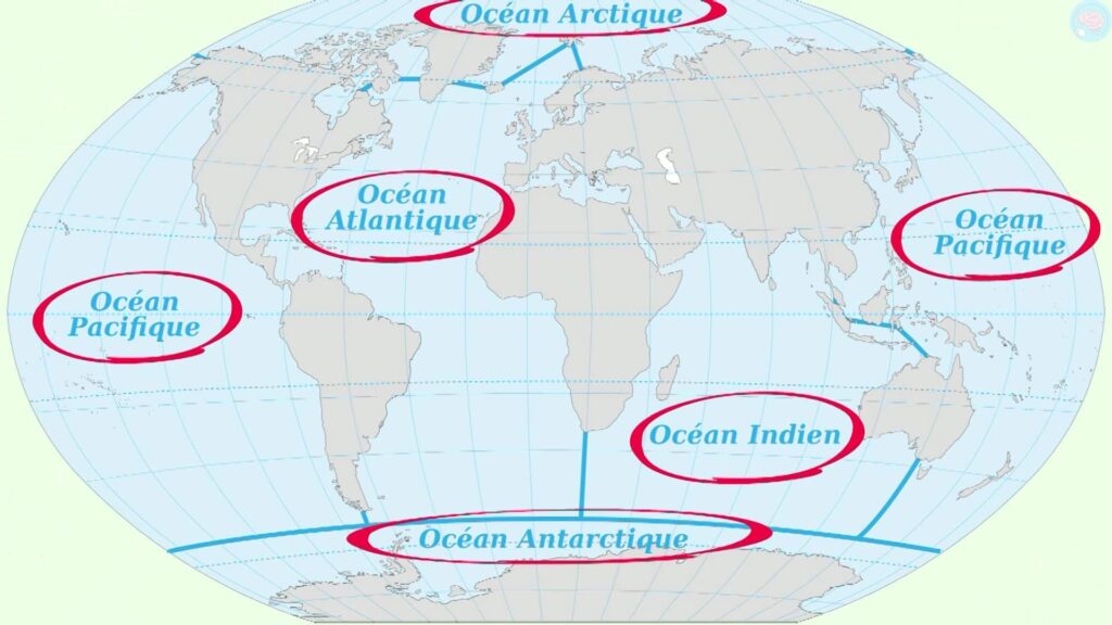 Pays continents océans : les 5 océans CP CE1 CE2