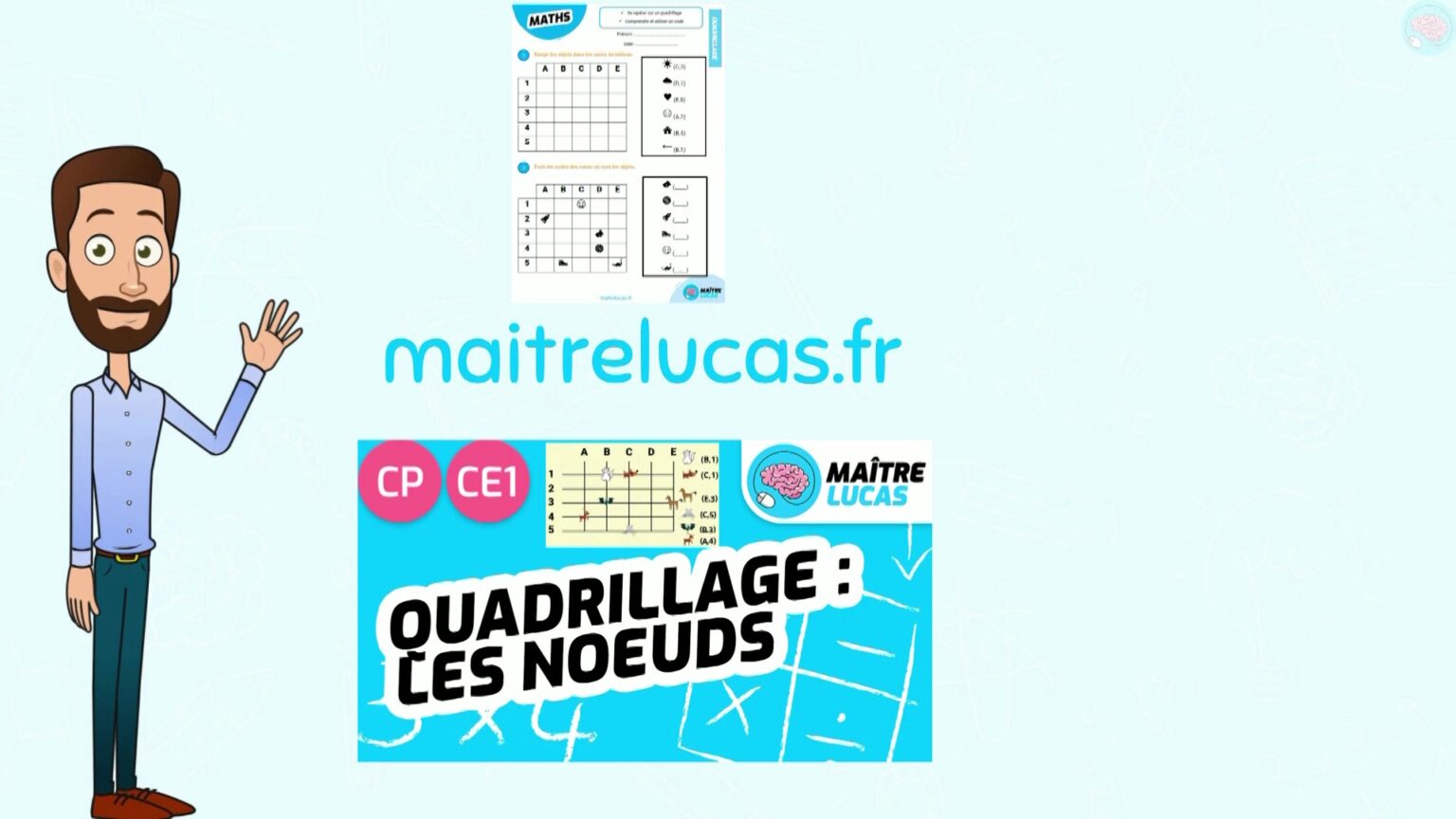 Exercice Quadrillage Cp Quadrillage : les noeuds, comment s'y repérer en CP CE1 ? - Maître Lucas