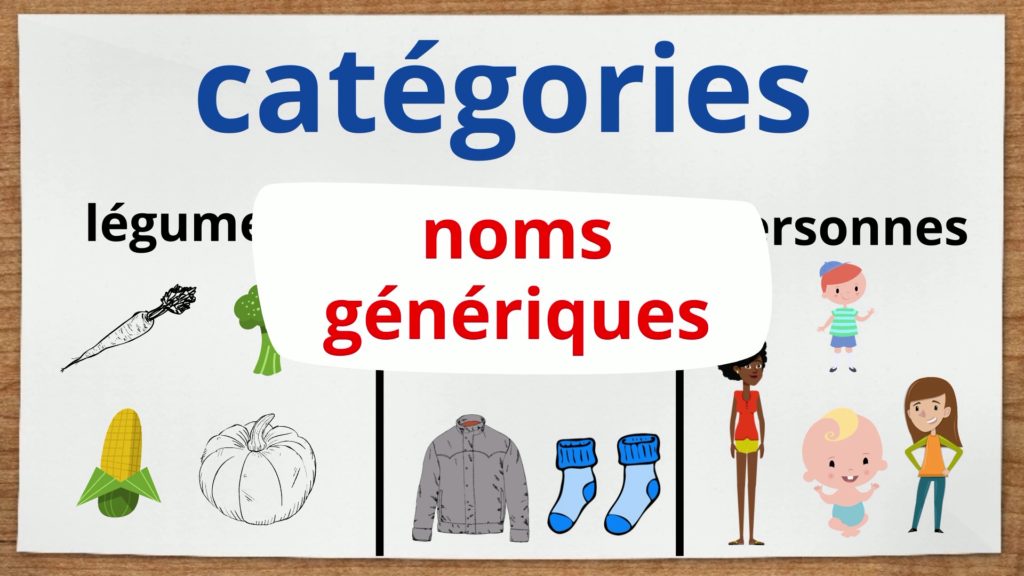 les catégories sémantiques CP CE1 les noms génériques