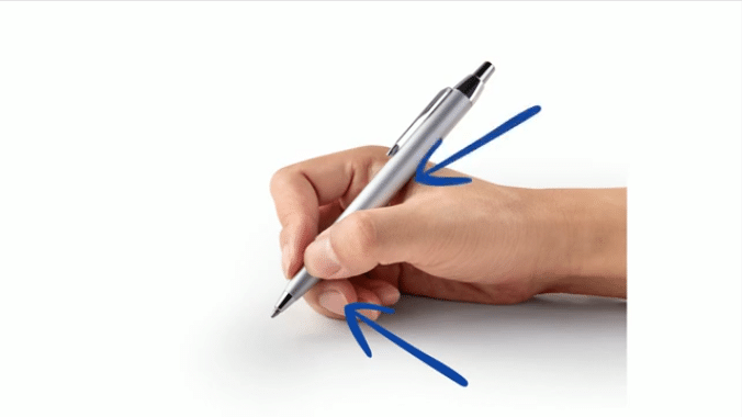 position du stylo