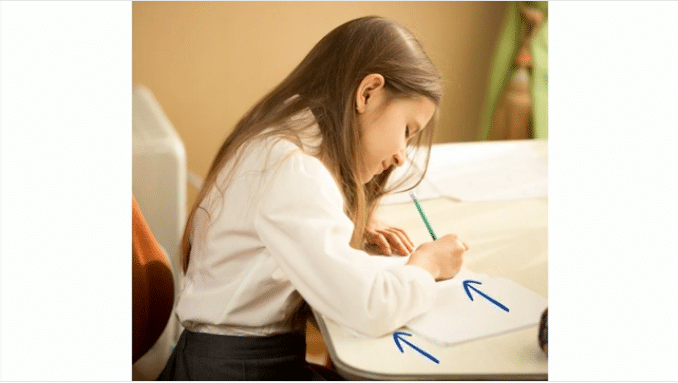 la posture durant l'écriture