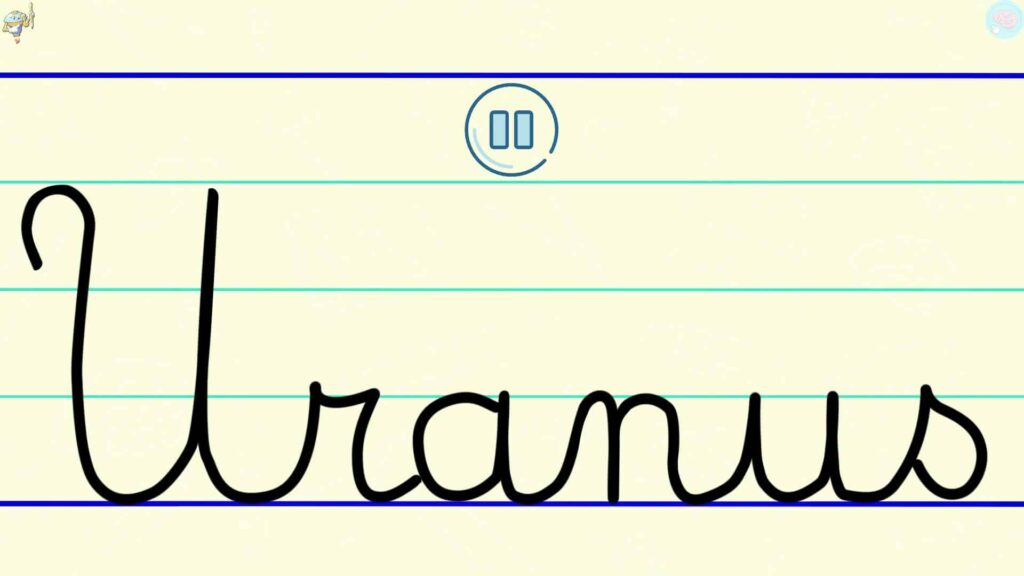 Ecrire le mot Uranus ce1