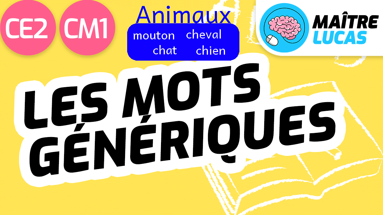Leçon les mots génériques ce2 cm1